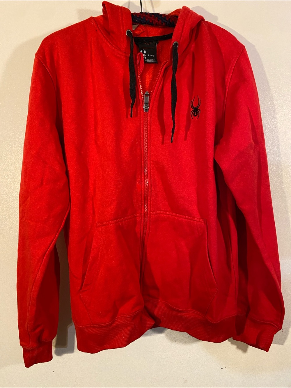 Spyder Men's Red Full-Zip Hoodie Sweater